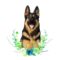German Shepherd Dog (Design 6) - Printed Transfer Sheets for a variety of surfaces product 1